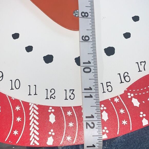 Holiday Style Snowman Countdown to Christmas Wall Door Hanging Red White 9x13 Ne - Picture 6 of 6